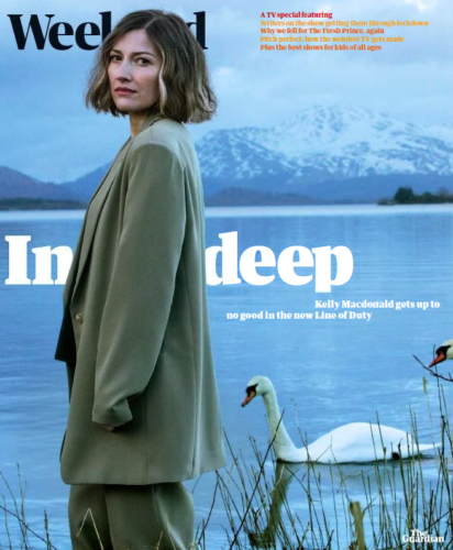 UK Guardian Weekend March 2021: KELLY MACDONALD COVER FEATURE
