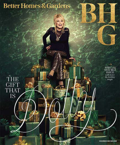 Better Homes & Gardens Magazine December 2022 Dolly Parton