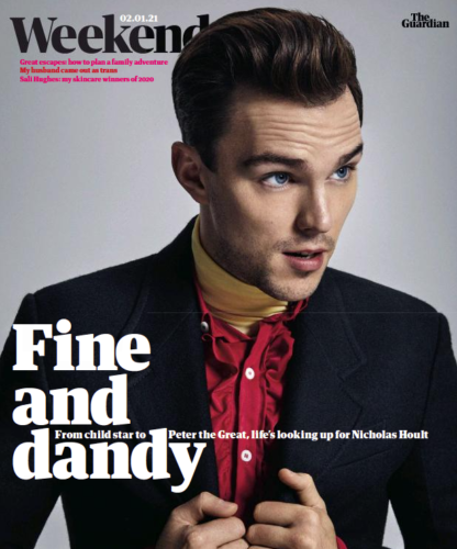 UK Guardian Weekend January 2021: NICHOLAS HOULT COVER & FEATURE