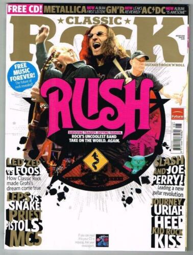 RUSH CLASSIC ROCK #122 MAGAZINE AUGUST 2008 RUSH COVER WITH FEATURE