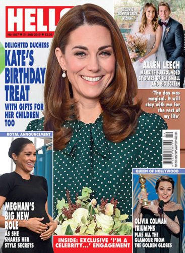 HELLO! MAGAZINE - 21 January 2019 Kate Middleton Allen Leech Rami Malek Richard Madden