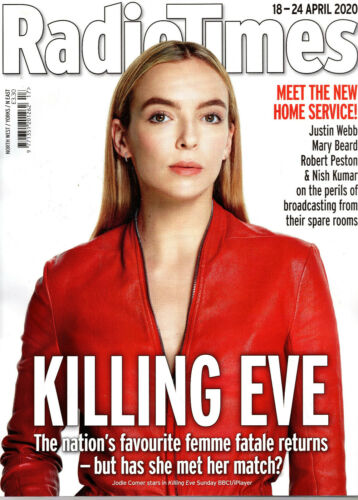 Radio Times Magazine 18th April 2020: JODIE COMER KILLING EVE COVER FEATURE