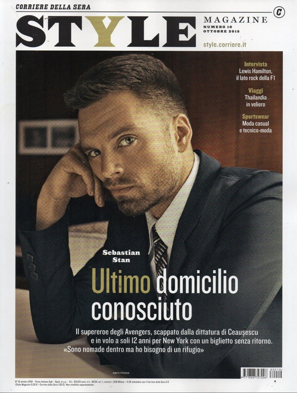 STYLE ITALIA Magazine 2018: Sebastian Stan Cover