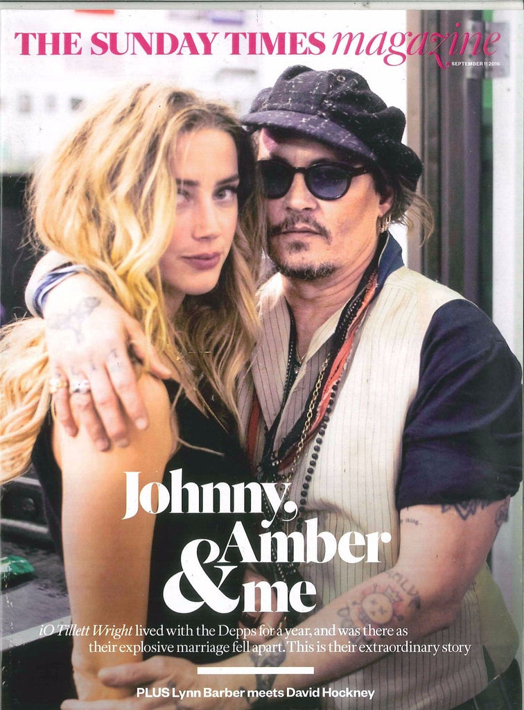 Johnny Depp & Amber Heard by iO Tillett Wright - UK Sunday Times Magazine 9/2016
