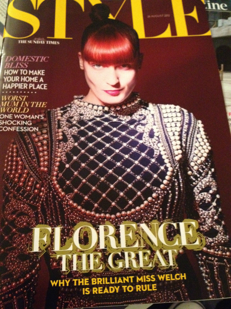 FLORENCE WELCH & THE MACHINE PHOTO INTERVIEW UK Style MAGAZINE August 2012