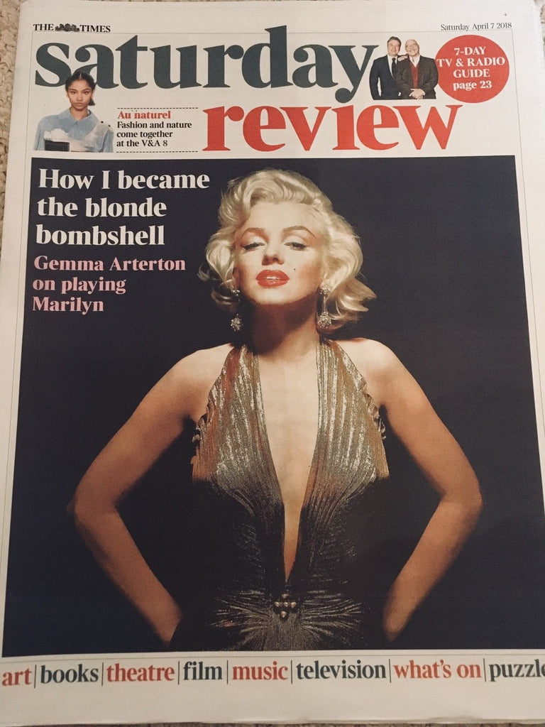 UK Times Review April 7th 2018 MARILYN MONROE COVER STORY ## GEMMA ARTERTON