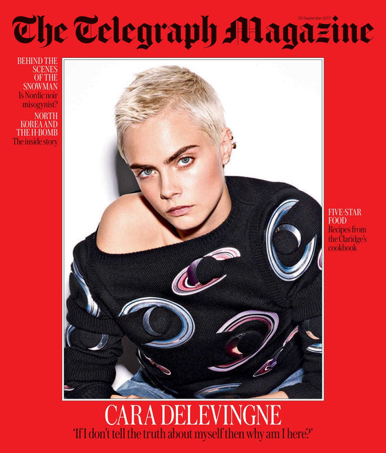 Cara Delevingne on the cover of Telegraph Magazine