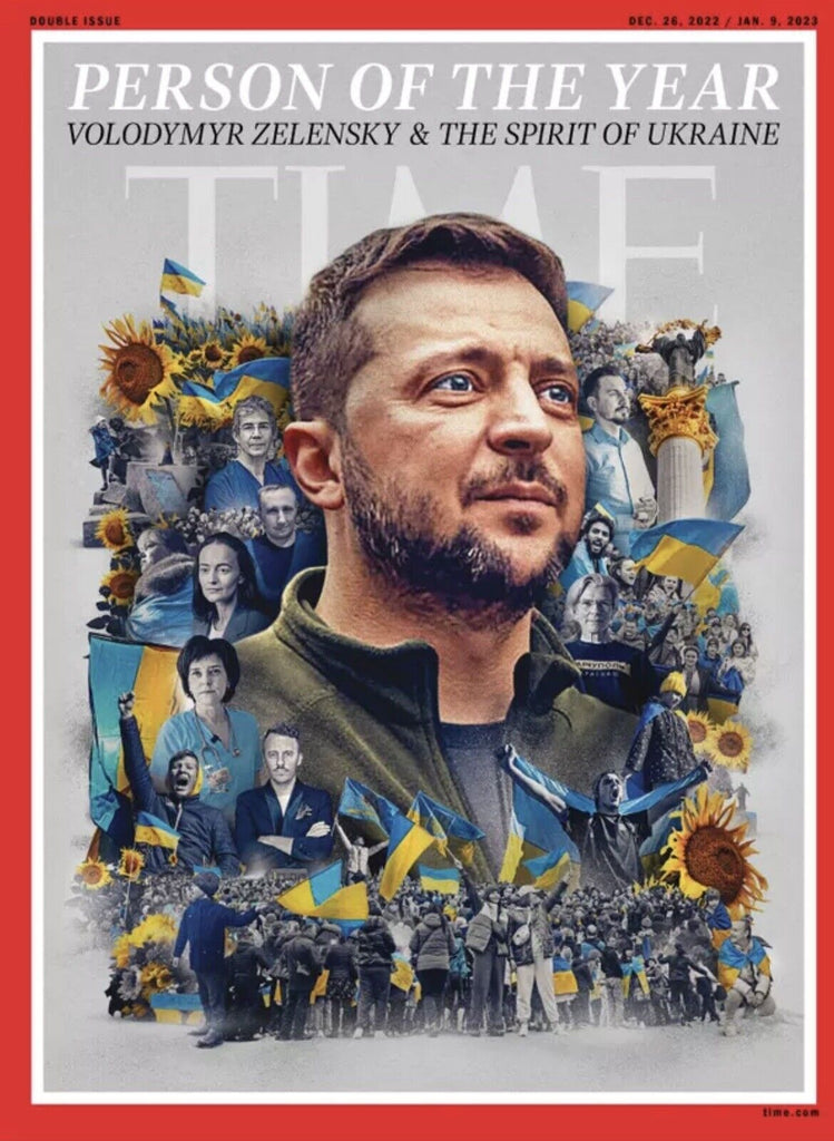 VOLODYMYR ZELENSKY PERSON OF THE YEAR TIME MAGAZINE DECEMBER 2022