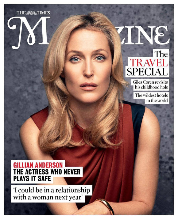 UK TIMES Magazine FEBRUARY 2018: The X Files GILLIAN ANDERSON COVER & INTERVIEW