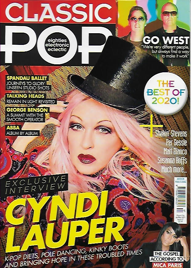 Classic Pop Magazine #67: Jan/Feb 2021 Cyndi Lauper Abba! Spandau Ballet