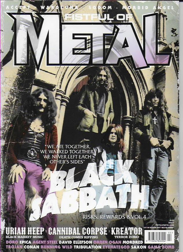 UK Fistful Of Metal Magazine Magazine #2: BLACK SABBATH Ozzy Osbourne Cover