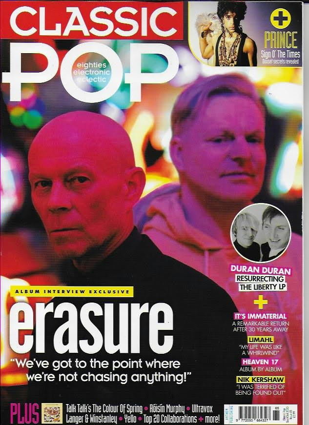 Classic Pop Magazine #65: Sept/Oct 2020 ERASURE Prince DURAN DURAN Nik Kershaw