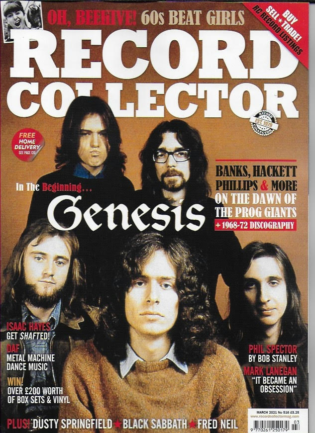 RECORD COLLECTOR magazine March 2021 #516 - GENESIS Phil Collins PETER GABRIEL