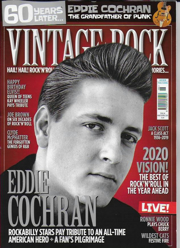 Vintage Rock Magazine #46 (March 2020) EDDIE COCHRAN COVER FEATURE