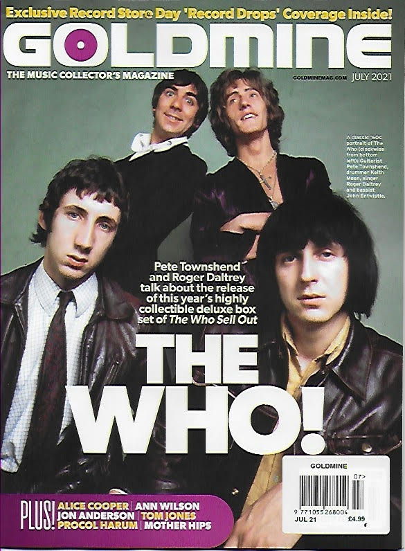 GOLDMINE magazine – July 2021 THE WHO Roger Daltrey Pete Townshend