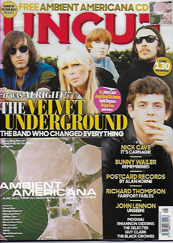 UK UNCUT Magazine May 2021: VELVET UNDERGROUND Lou Reed JOHN LENNON Richard Thompson