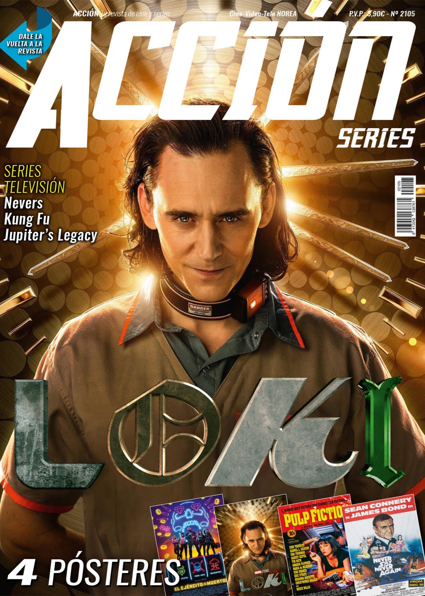 NEW! TOM HIDDLESTON LOKI MARVEL POSTER Acción Cine Mag May 2021