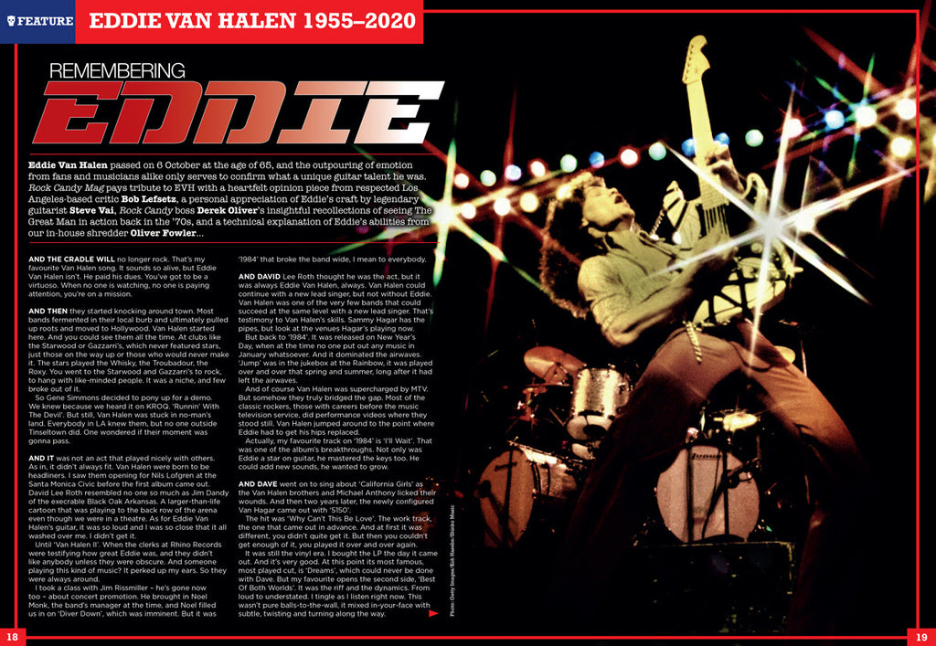 Rock Candy Magazine Issue 23: YES Trevor Rabin & Jon Anderson - Eddie Van Halen