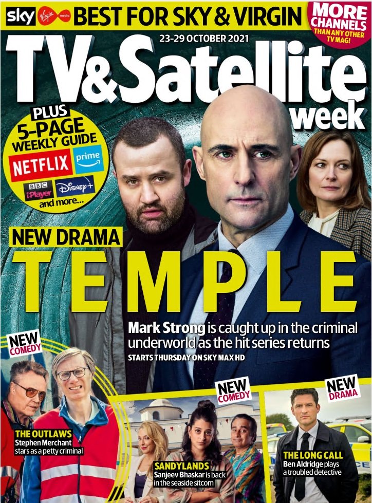 TV & Satellite Week Mag - 23 October 2021 Mark Strong Temple Gina Bellman