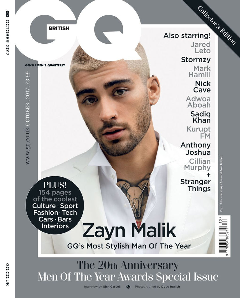 GQ Magazine British October 2017 Zayn Malik One Direction NEW